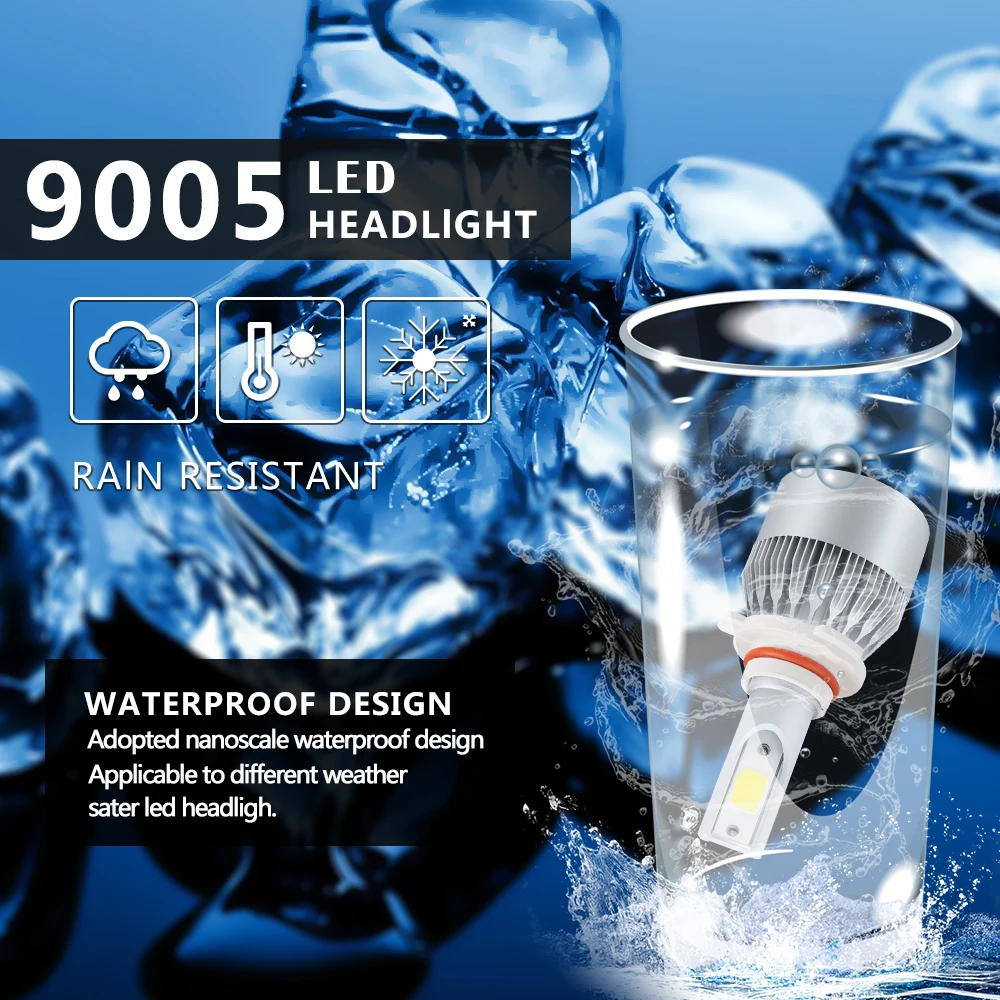 H4 LED H7 Автомобильная фара Одиночная Лампа H1 H11 9005 HB3 9006 HB4 двойная лампа супер яркие