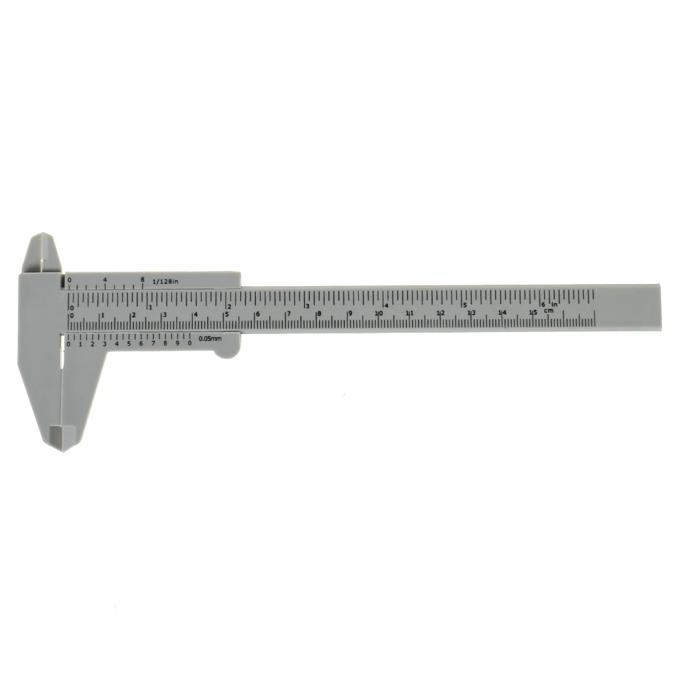 

1PC Gray Great Measure Plastic Vernier Caliper Ruler For Makeup Tattoo Eyebrow Tool 150mm