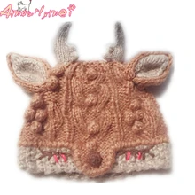 Японский Стиль Мори девушка Лолита Kawaii рога уши вязаные шапки для женщин зимние шапки вязаная Толстая теплая шапка шапочки