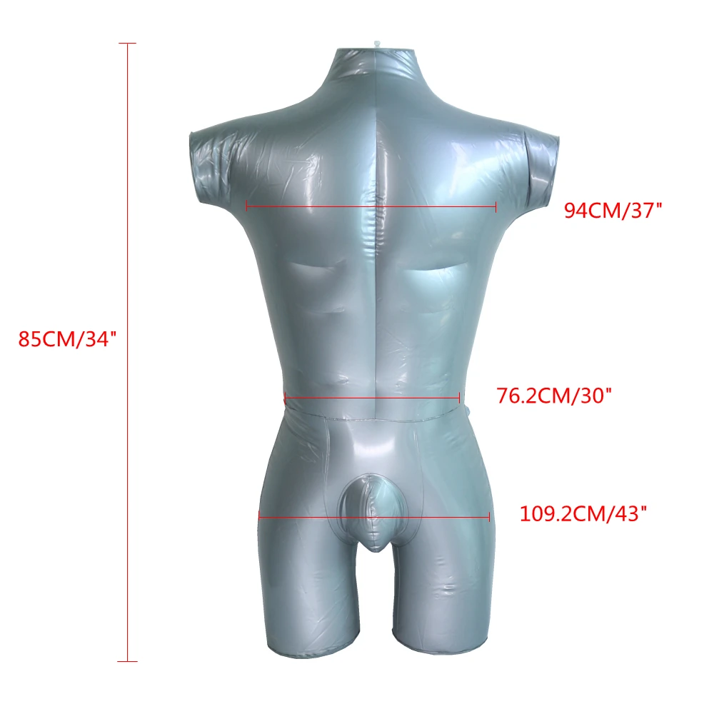 Надувной мужской торс Модель половина тела Манекен верхняя одежда дисплей реквизит