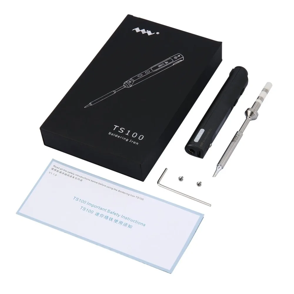 Quality Stylish 1 Set Mini Portable 65W Programmable TS100 Electric Soldering Iron Digital LCD Easy-dismount design space saving Quality Stylish 1 Set Mini Portable 65W Programmable TS100 Electric Soldering Iron Digital LCD Easy-dismount design space saving