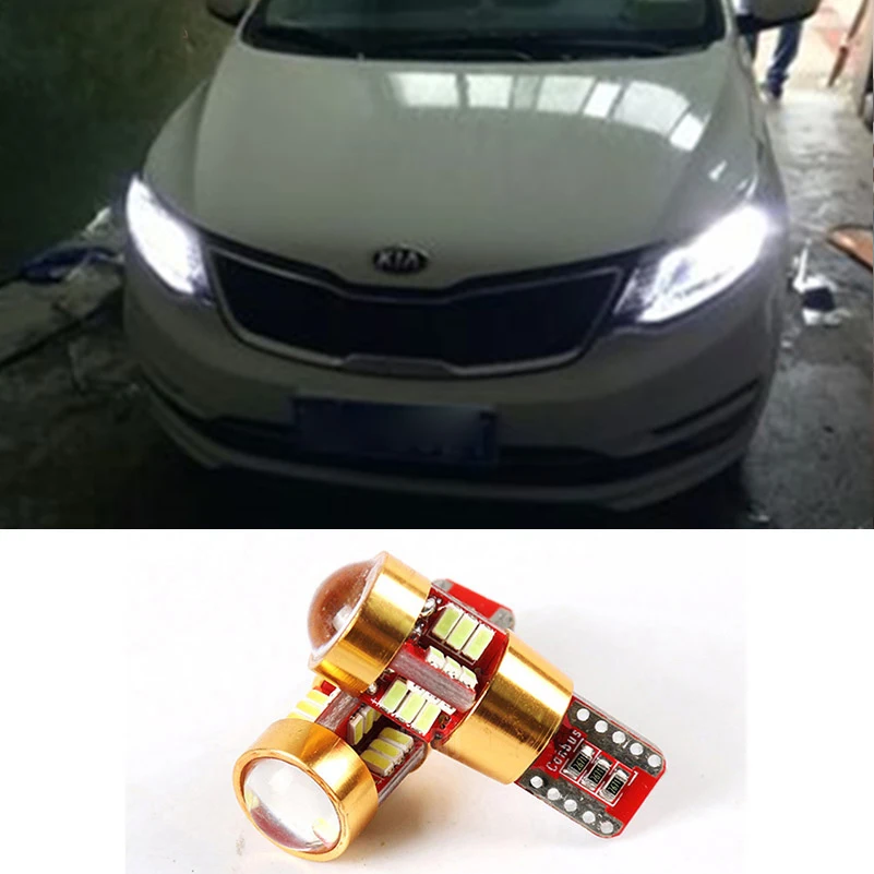 

2x T10 W5W LED Car Parking Bulb Auto Wedge Light Lamp For Kia Rio 3 4 Ceed Sportage 3 4 Sorento Cerato Optima Picanto Soul K3 K2