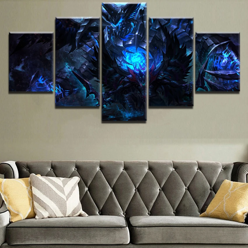  Abstract Painting HD Printed Wall Picture Framework Home Decor 5 Pieces Dark DotA 2 Sword Terrorbla