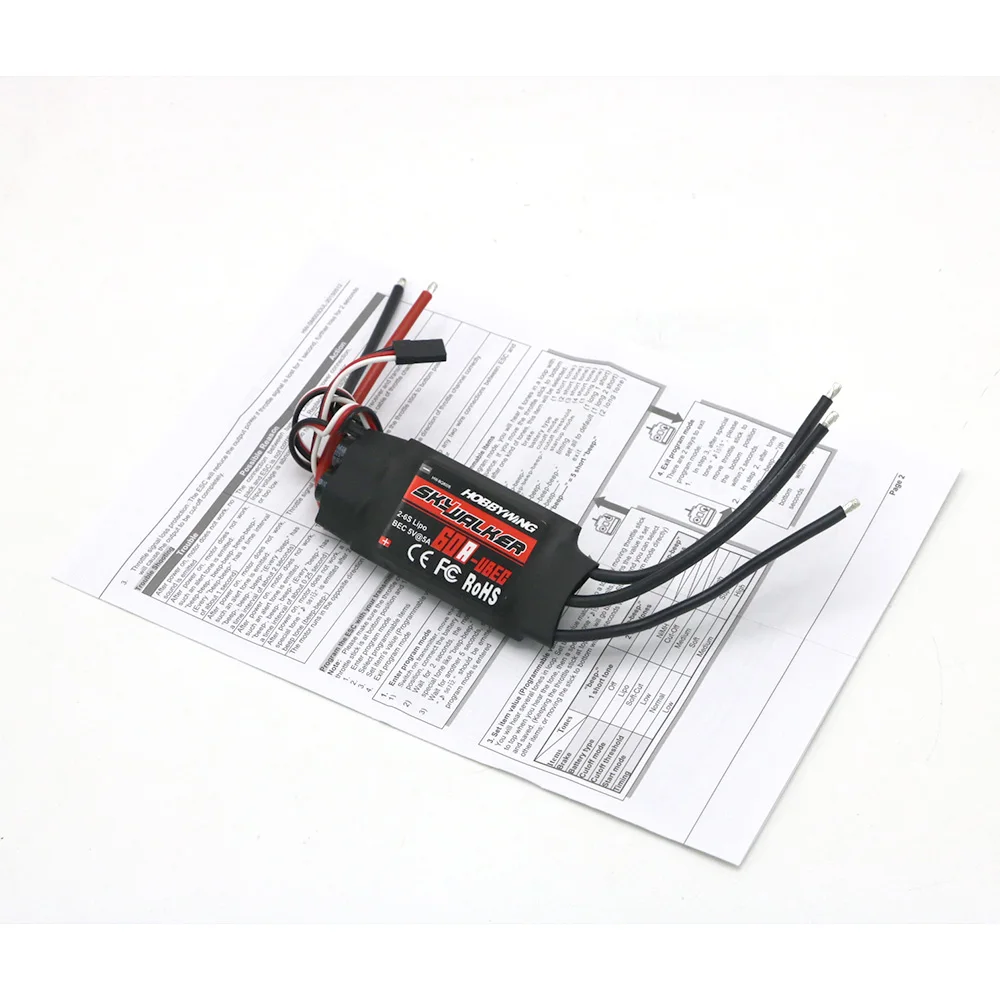 100% оригинальный контроллер скорости Hobbywing SkyWalker 60A бесщеточный ESC с 5 В 3 А UBEC для