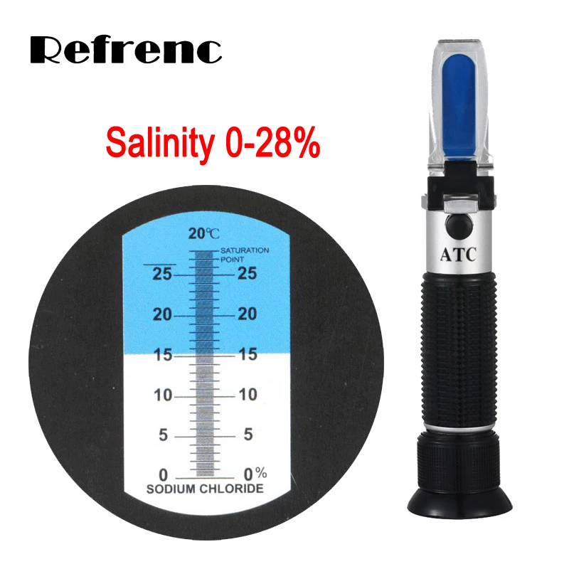 Free shipping 0 28 ATC Salinity Refractometer 0 28 refractometer