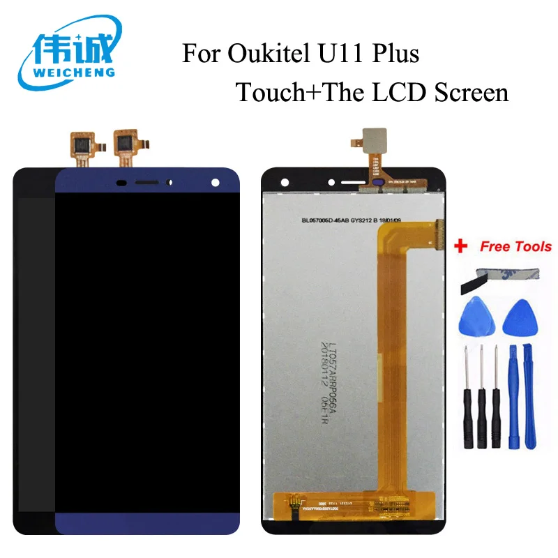 

WEICHENG Top Quality Replacement For 5.7 Inch Oukitel U11 Plus LCD Display and Touch Screen Digitizer Assembly +Free Tools