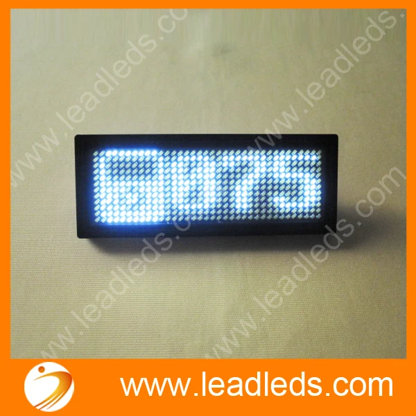 Programmable Digital LED Scrolling Name Sign Card Tag Moving Message Display