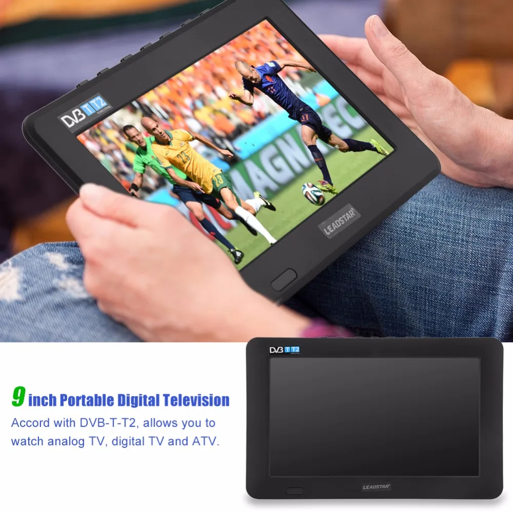 9 Inch Portable Car TV Television DVB T2 DVB T Digital Mini TV With