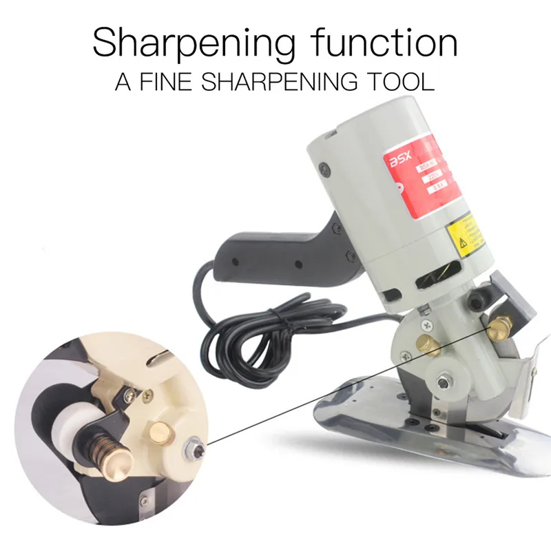 Electric Fabric Cutter Scissors Round Knife Sewing Accessories Auto Sharpening 90mm Rotary Cutter For  Leather Craft Textile Cloth (2)