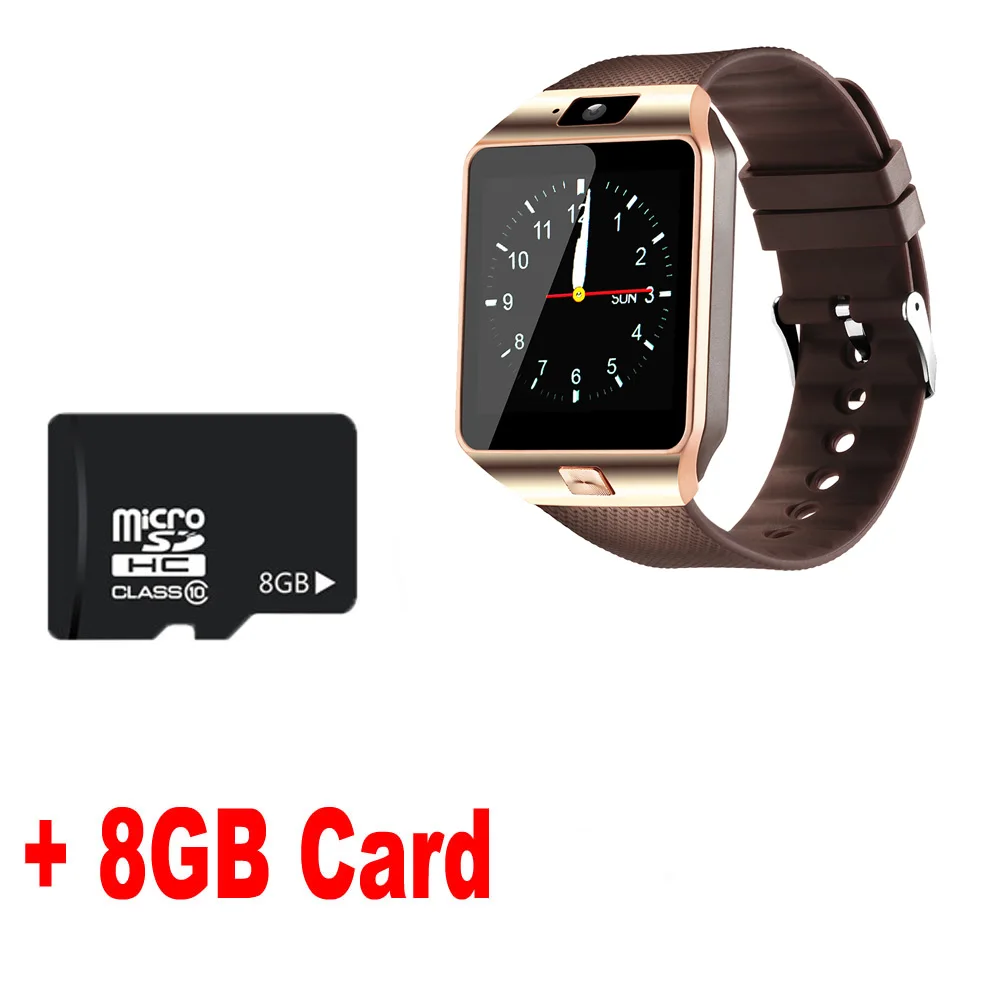 Chycet Bluetooth Смарт часы DZ09 Relojes Smartwatch TF SIM Камера для мужчин и женщин для IOS iPhone samsung huawei Xiaomi Android телефон - Цвет: gold and 8gb card