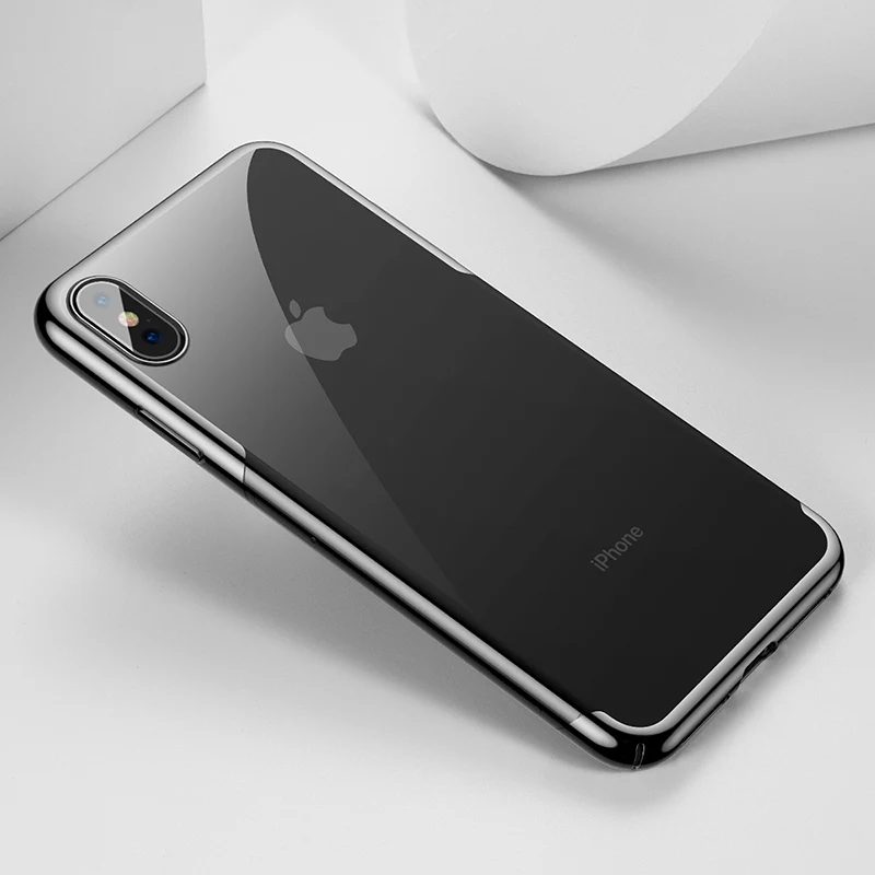 Baseus для iPhone X Xs роскошное покрытие для чехла жесткий пластиковый чехол для телефона для iPhone Xs XR XS Max ультратонкий задний Чехол для телефона - Цвет: Черный