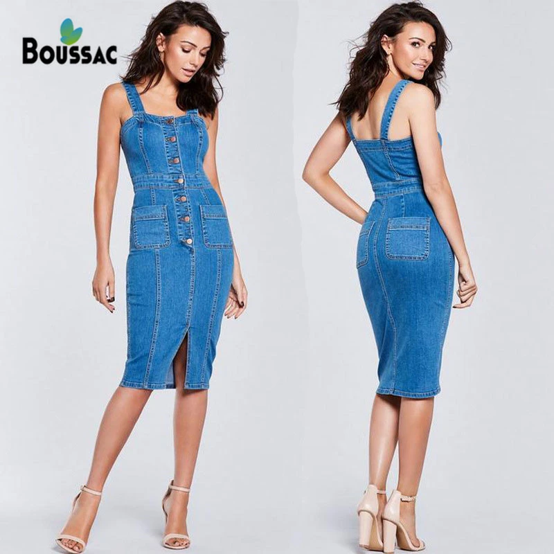 dress up denim dress