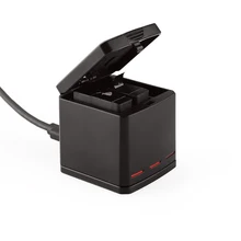 Телесин 3-способ Многофункциональный зарядное устройство charging Dock чехол для хранения зарядки коробки 2 в 1 для GoPro Hero 5 камеры аксессуары