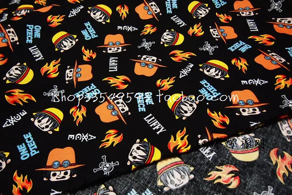 

140*100cm ONE PIECE Monkey D Luffy cute baby cotton fabric Sewing Fabric DIY Handmade Material Patchwork Bag