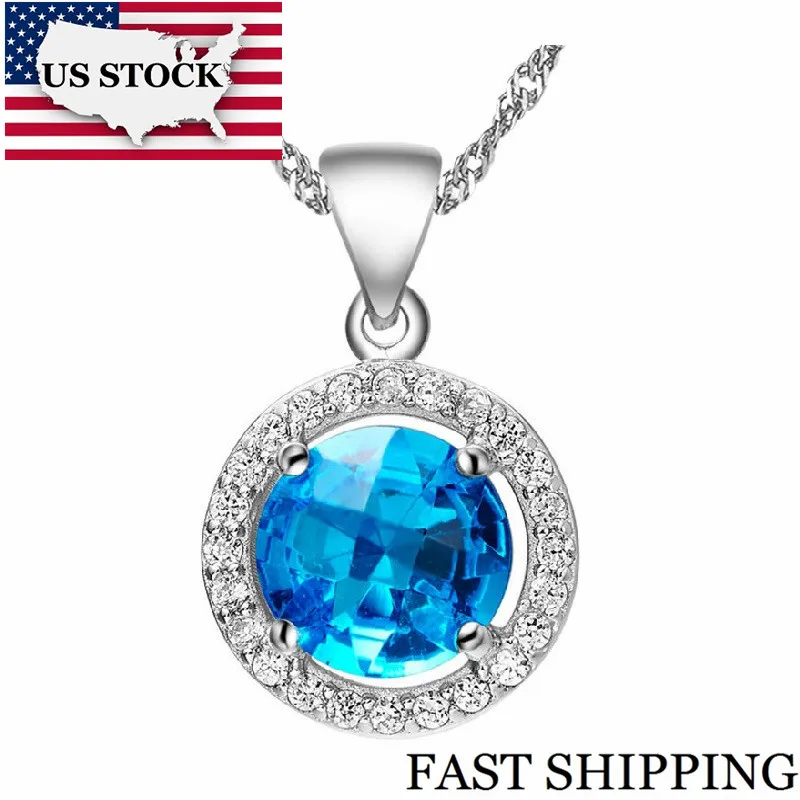 Кулон женский из серебра 15% пробы с цирконием круглой формы N409|jewelry necklace|diamond
