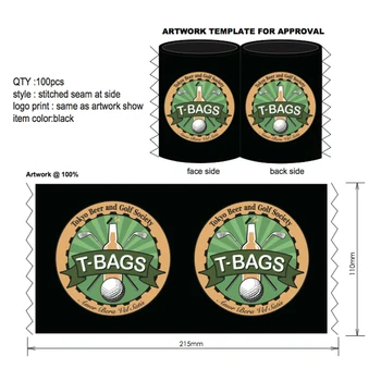 

100pcs Neoprene Custom Design Stubby Holder With Customer Logo Beer Can Cooler Bag Bottle Sleeve Picnic Cool Bags