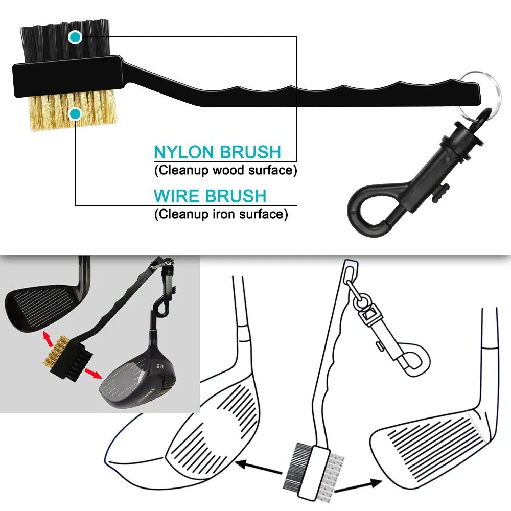 1 Pcs Golf Club Groove Sharpener New Can Cleaning And Sharpening Kit With 1 Pcs Golf Brush Brand For Wedges And Irons Drop Ship