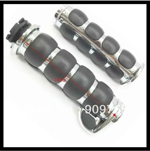 

1" Chrome Rubber Handlebar Hand Grips For Honda GL Shadow Rebel Sabre VTX VT 750 1300 1800 Harley Road King Street Glide Custom