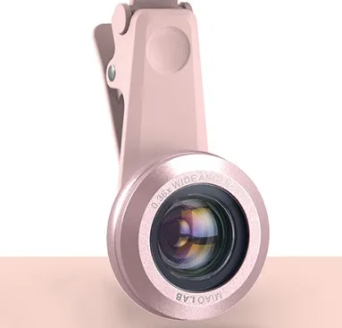 APEXEL 3 в 1, объектив для камеры телефона, широкий макрообъектив+ светодиодный светильник для селфи, объектив для iPhone, объектив для смартфонов на базе android ios - Цвет: Оранжевый