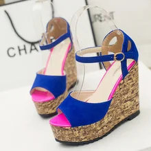 Free shipping summer waterproof wedge sandals platform shoes women shoes