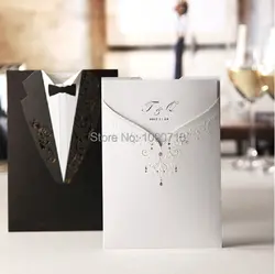 Бесплатная доставка 40 x Жених и невеста Персонализированные & Индивидуальные Печать Свадебные Приглашения Карты Свадебные Подарки
