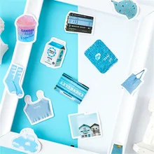 Синяя цветная Закладка цветов, короткий стиль, в форме капли, металлический зажим для бумаги, закладки, канцелярские принадлежности, школьные офисные принадлежности