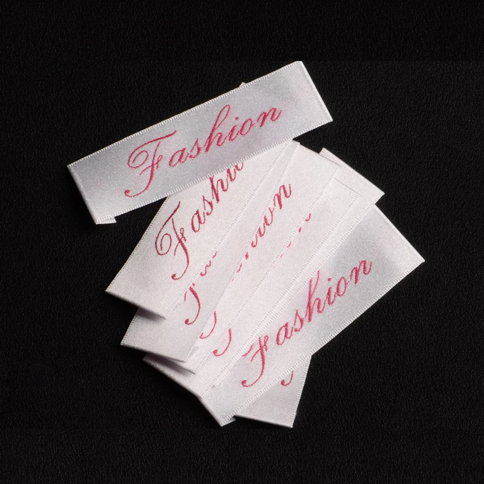 custom logo brand woven packaging labels tags,customized clothes garment etiquetas hat hair wig ...