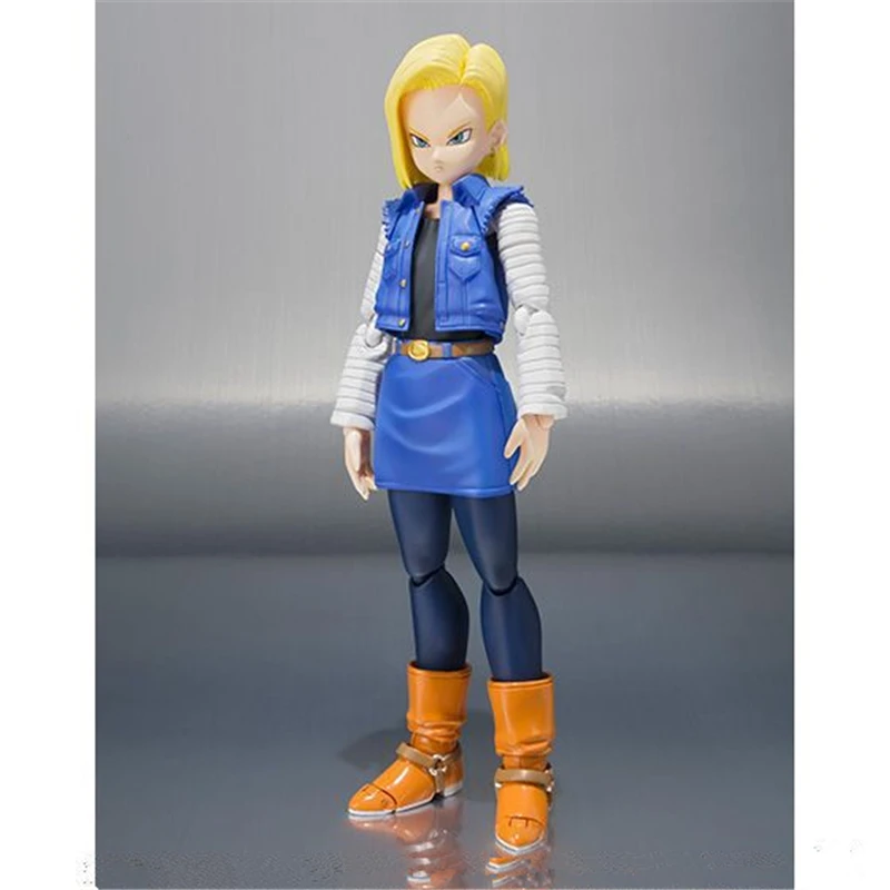 

SHF S.H.Figuarts Anime Dragon Ball Z Android NO. 18 Lazuli PVC Action Figure Collection Model Toys Doll 13cm