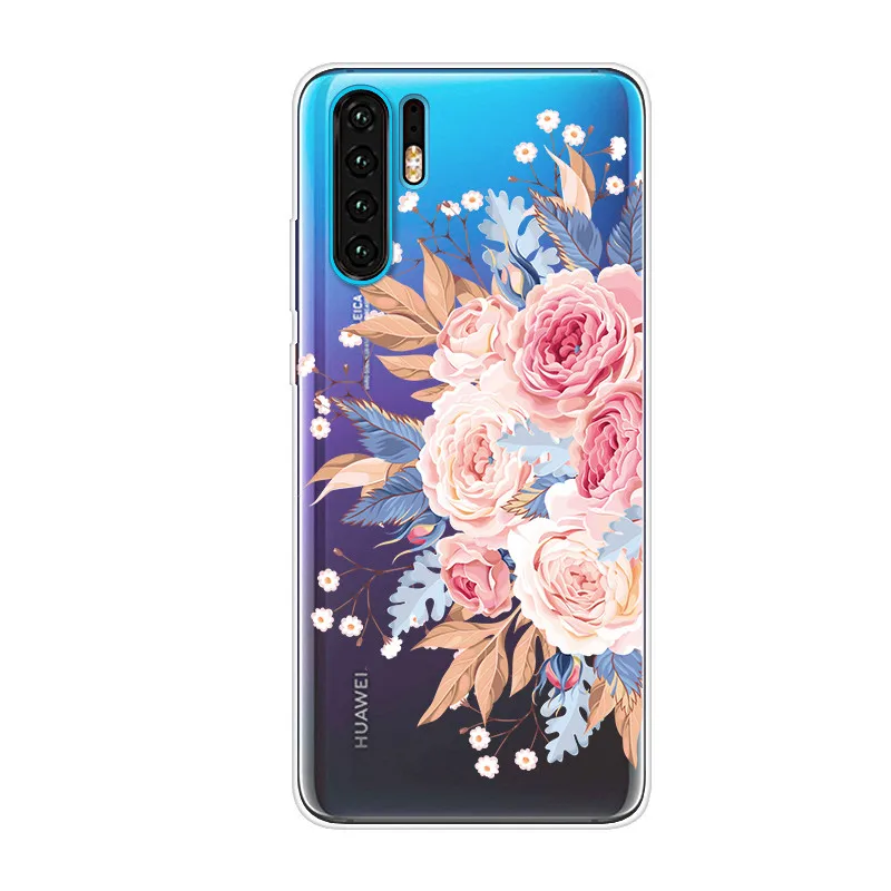 P30 Pro Чехол для Coque huawei P30 Pro Чехол s Ретро цветок Прозрачный Мягкий ТПУ силиконовый чехол для huawei P 30 P30 Lite P30Pro Fundas - Цвет: I