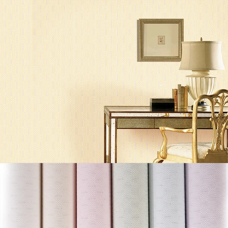 

New Modern Minimalist Plain Wallpaper Non-woven Wallpaper Solid Color Living Room Wallpaper TV Background Wall Hotel Engineering