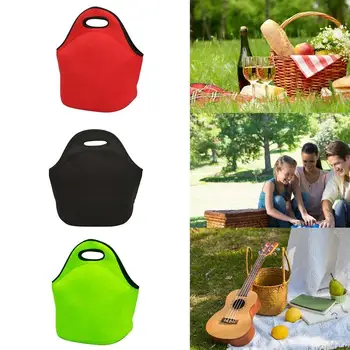 

Lunch Bag For Women Kids Cooler Insulation Lunch Box Food Bag Picnic Bags School Office Solid Color