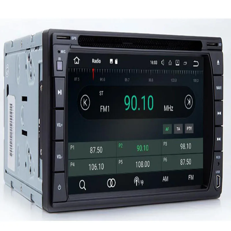 Top Android 9.0 4+32G px5 Car Radio auto DVD CD Player GPS Navigation Multimedia For Nissan For Toyota Most of 2DIN 173*98 size Unit 2