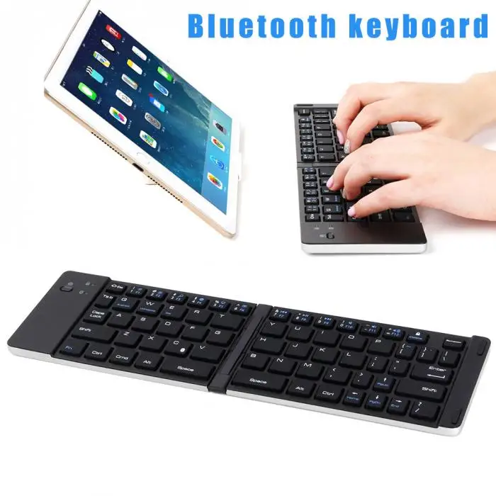 Портативная Складная Bluetooth клавиатура складная для мобильного телефона ПК планшета WIF66