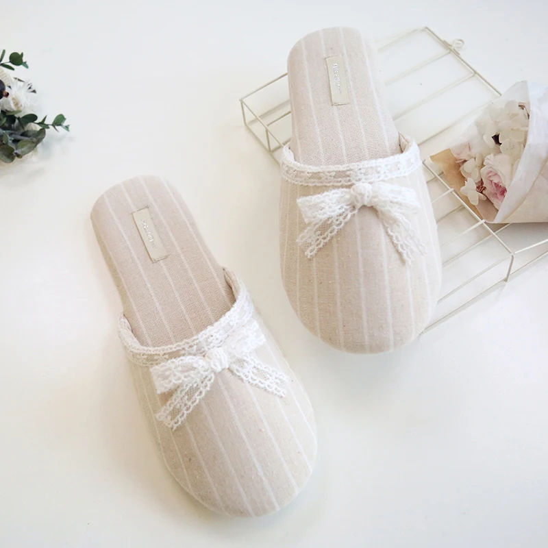woman home slippers 2018 spring and summer new cotton ...