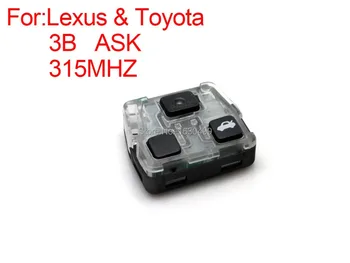 

Free shipping remote key ASK 3 buttons 315MHZ for Lexus (es44007)