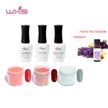 6 шт./компл. акриловый порошок для ногтей и жидкий крем-основа Top Sealer сухой гель маникюр без лампы Cure погружением Nail Art Блеск пудра для напыления