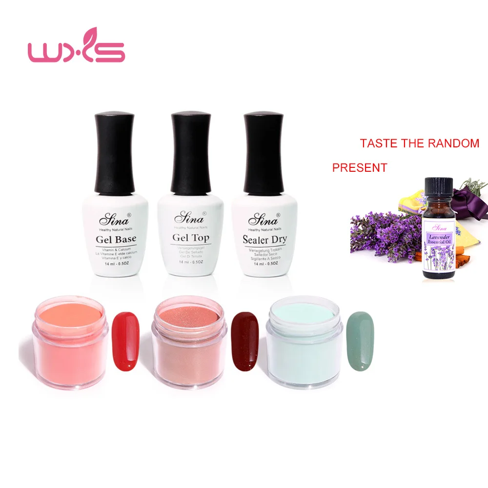 6 шт./компл. акриловая пудра для ногтей и Жидкая основа нанесения верхнего слоя