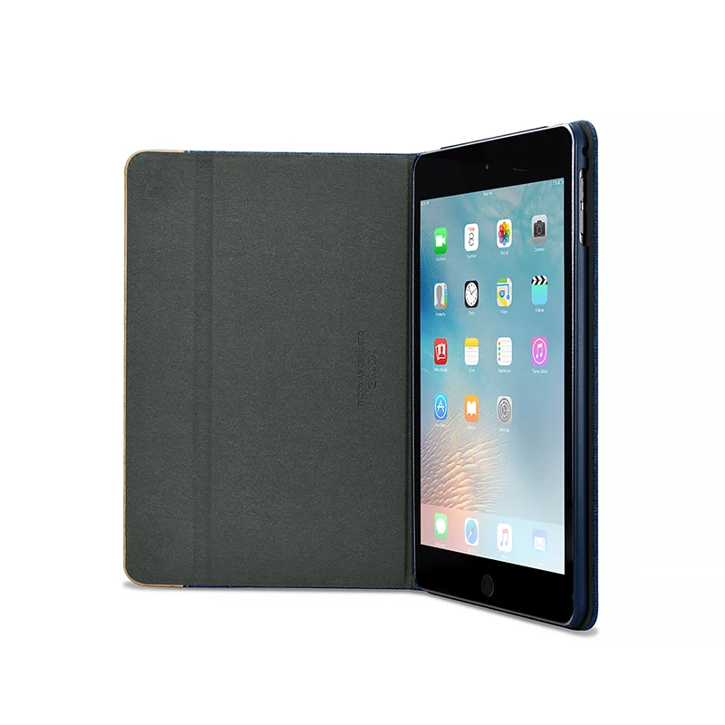 (Черный) XOOMZ Бренд Чехол для iPad mini 4 простая ткань + PC Folio Case Erudition Складная подставка