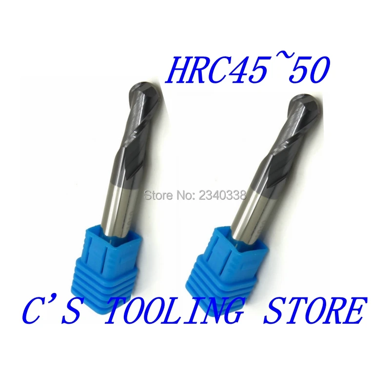 5pcs/lot 2 flute 10.0MM ball Carbide solid End Mill for dremel HRC50 free shipping2 fluteend