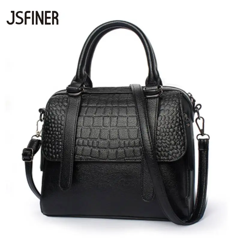 

JSFINER Women High-capacity Hangbag Female Double Zipper Saffiano Totes Shoulder Bags Women Clemence Cover Up Shopping Handbag