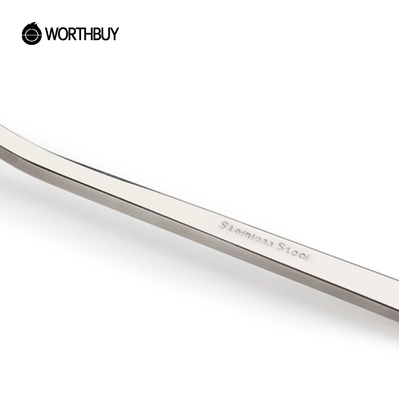 WORTHBUY Западная десертная ложка из нержавеющей стали с длинной ручкой для салата