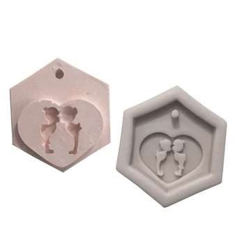 

Free Shipping Classical Couple Farme Cooking Tools Decoration Silicone Mold Baking Fondant Sugar Craft Molds Diy Cake Cake