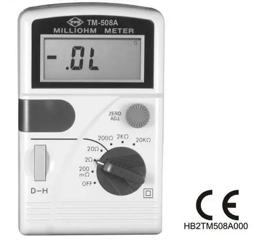 

New High Sensitive Resistance Meter 3 1/2 LCD Display 4 line DC Digital Milliohmmeter Low Ohmmeter TM-508A Measuring Instrument