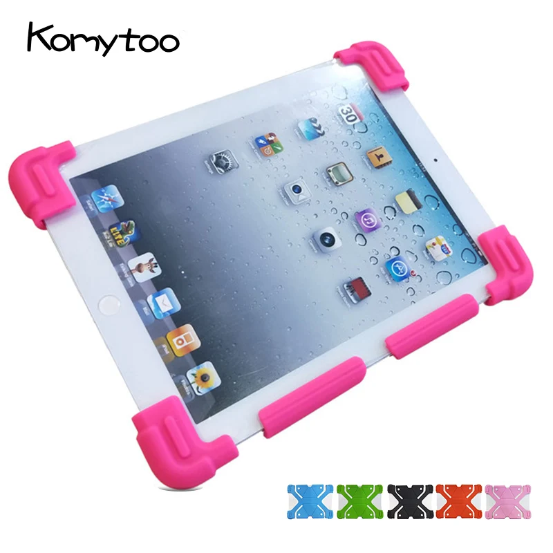 

KOMYTOO Universal Tablet Silicone Case For iPad Mini 1/2/3/4 Huawei Media Pad T3 Soft Cover Case For Samsung T710 Xiaomi Mipad 4