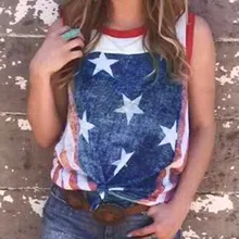 Фитнес Для женщин дышащий Топ для занятий йогой с изображением американского флага Спортивная тренировочная майка, сексуальным вырезом на спине и спортивные Для женщин футболка для бега короткие спортивные M07