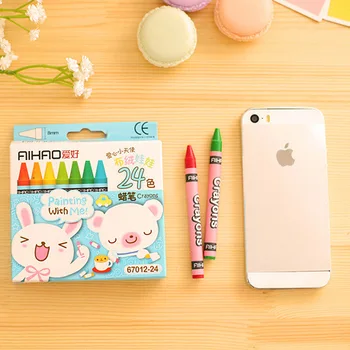 

Lovely Animal Print Colorful Non-Toxic Crayon Oil Paint Brush Stick for Kids Students DIY School Art Supplies Oil Pastel Set