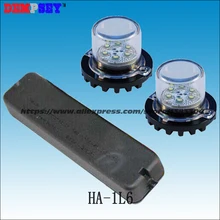 Демпси высокой мощности светодиодный стробоскоп головка Предупреждение светильник, предупредительные стробирующие сигналы для полицейских транспортного средства в красном и синем цветах аварийного скрыть украшение в стиле "Побег" 36 Вт Предупреждение светильник, DC12V/24 вольт постоянного тока(HA-1L6