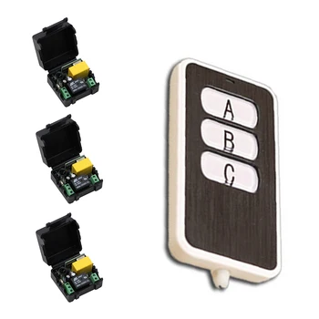 

New Quality 1 Channel ON/OFF 220V Wireless Remote Control Switch for Lamp & Light 3 Receiver+1 Transmitter