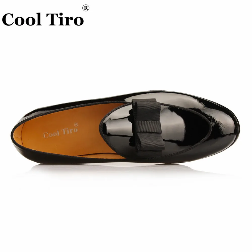 Black Patent leather Loafers Men Flat Shoes  (10)