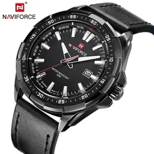 NAVIFORCE Bracelet En Cuir Analogique bracelet de Quartz De Mode Casual Date Montre Hommes Militaire Étanche Horloge Homme Relogio Masculino